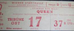 Ticket stub - Queen live at the Stadthalle, Vienna, Austria [02.05.1978]