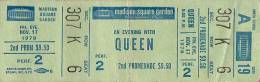 Ticket stub - Queen live at the Madison Square Garden, New York, NY, USA [17.11.1978]