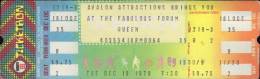 Ticket stub - Queen live at the Forum, Inglewood, CA, USA [19.12.1978]
