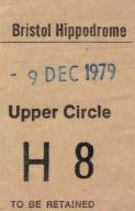 Ticket stub - Queen live at the Hippodrome, Bristol, UK [09.12.1979]