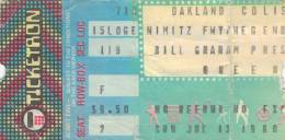 Ticket stub - Queen live at the Oakland Coliseum Arena, Oakland, CA, USA [13.07.1980]