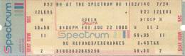 Ticket stub - Queen live at the The Spectrum, Philadelphia, PA, USA [22.08.1980]
