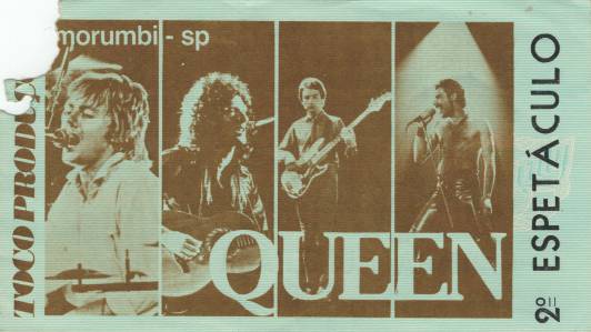 Ticket stub - Queen live at the Estádio do Morumbi, Sao Paulo, Brazil [21.03.1981]