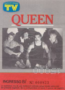 Ticket stub - Queen live at the Sportspalace, Milan, Italy [15.09.1984]