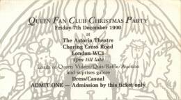 Ticket stub - The Cross + Brian May live at the Astoria Theatre, London, UK (Fan club Xmas party with Brian) [07.12.1990]