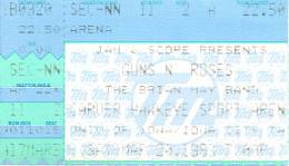 Ticket stub - Brian May live at the Carver Hawkeye Sport Arena, Iowa City, IA, USA [20.03.1993]