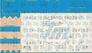 Ticket stub - Brian May live at the Rockefeller's West, Houston, TX, USA [18.10.1993]