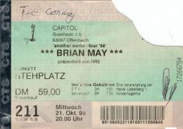 Ticket stub - Brian May live at the Capitol, Offenbach, Germany [21.10.1998]