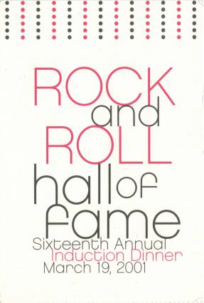 Ticket stub - Brian May + Roger Taylor live at the Waldorf Astoria Hotel, New York, NY, USA (Hall Of Fame induction ceremony) [19.03.2001]