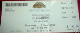 Ticket stub - Brian May live at the Royal Albert Hall, London, UK (with Zucchero, Pavarotti, Paul Young, Ronan Keating...) [06.05.2004]