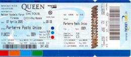 Ticket stub - Queen + Paul Rodgers live at the Nelson Mandela Forum, Firenze, Italy [07.04.2005]
