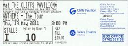 Ticket stub - Brian May live at the Cliffs Pavillion, Southend, UK [19.05.2011]