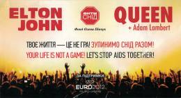 Ticket stub - Queen + Adam Lambert live at the Maidan Nezalezhnosti, Kyiv, Ukraine [30.06.2012]
