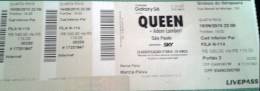 Ticket stub - Queen + Adam Lambert live at the Ginasio do Ibirapuera, Sao Paulo, Brazil [16.09.2015]