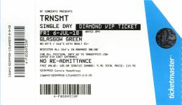 Ticket stub - Queen + Adam Lambert live at the TRNSMT Festival, Glasgow, UK [06.07.2018]