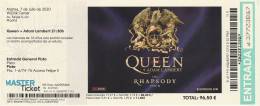 Ticket stub - Queen + Adam Lambert live at the Wiznik Centre, Madrid, Spain [06.07.2022]